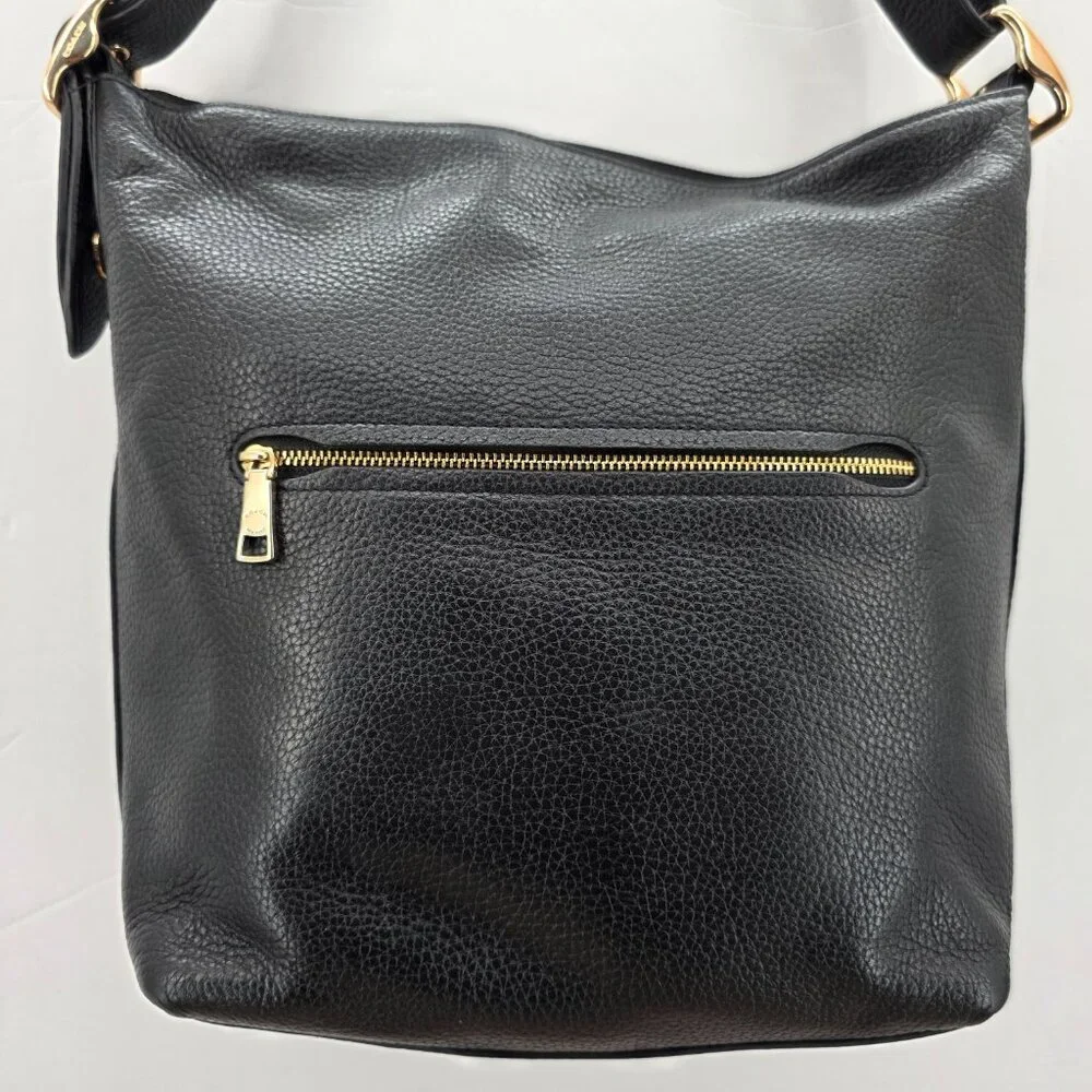 Coach Women's Val Duffle Leather Shoulder Bag C2818 - Black